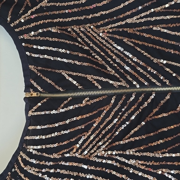 Iris Los Angeles Black Sequin Dress Womens Party Cocktail Dress Size S - Picture 5 of 10